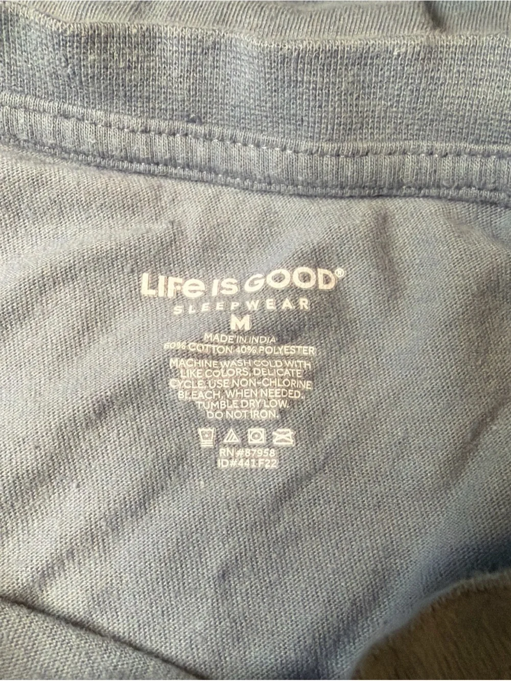 Life Is Good M Pullover Shirt Sleepwear* see Photo* Long Sleeve